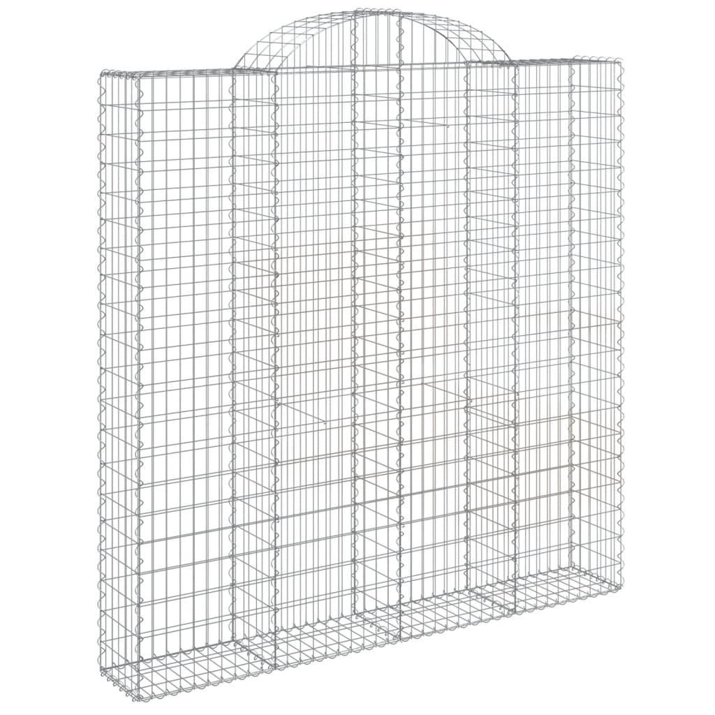 Coșuri gabion arcuite 4 buc. 200x30x200/220 cm fier galvanizat GartenMobel Dekor