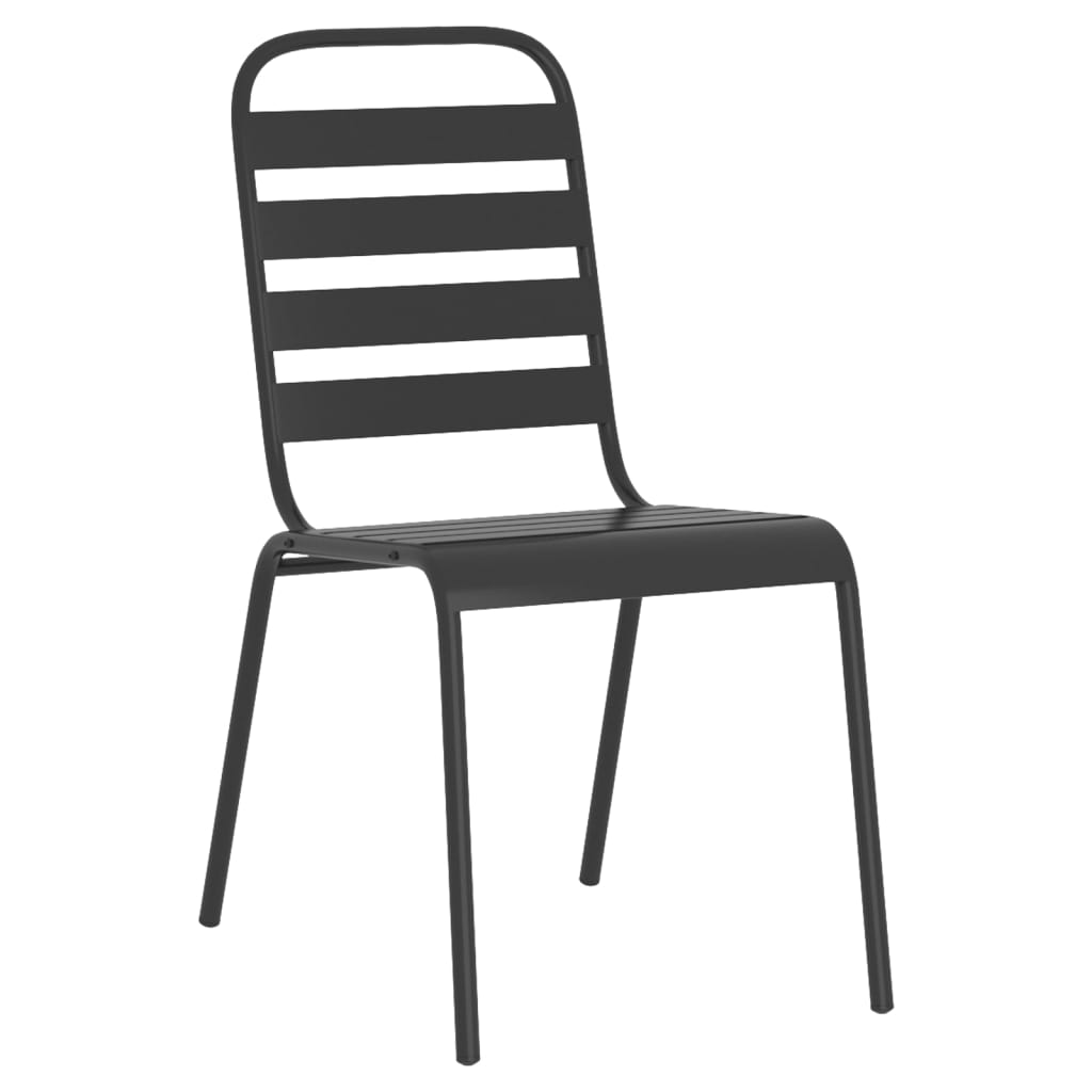 Set de masă pentru grădină, 9 piese, antracit, oțel GartenMobel Dekor