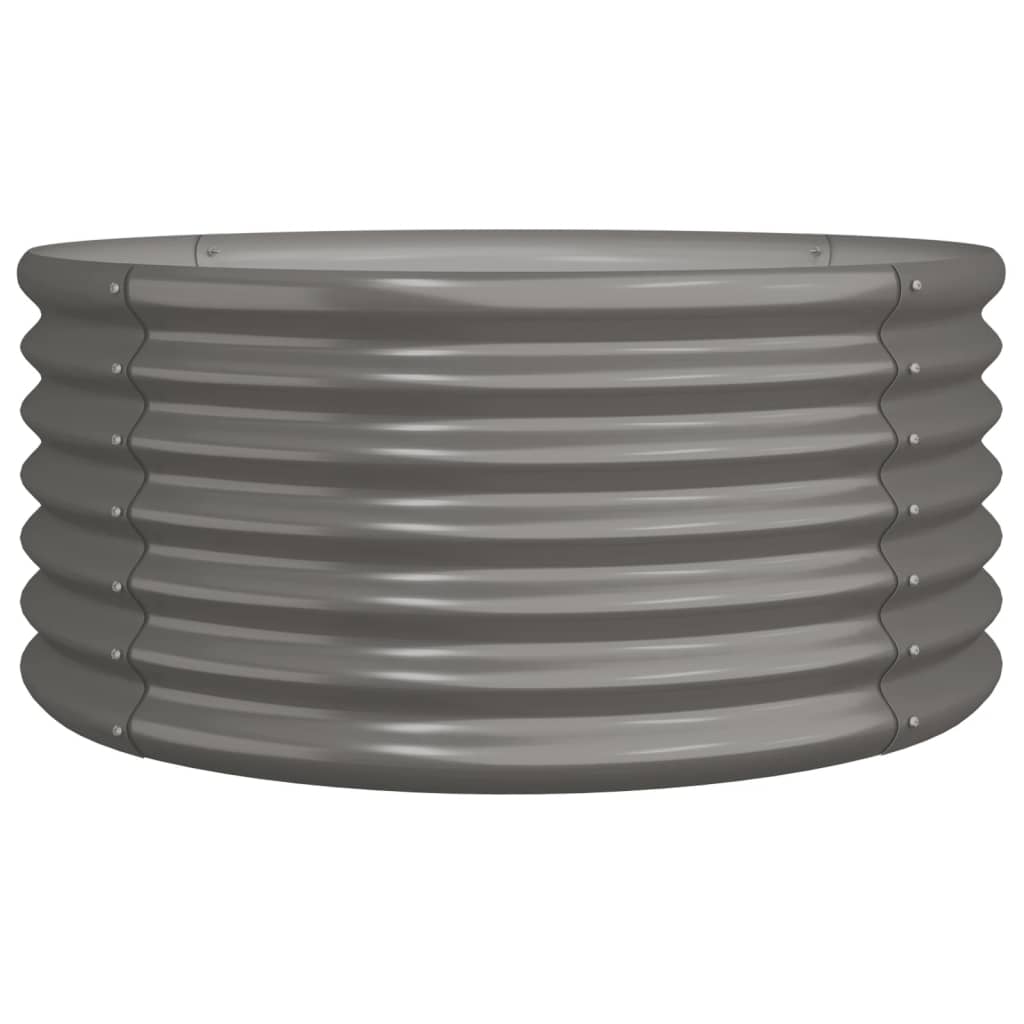 Jardinieră grădină gri 80x80x36 cm oțel galvanizat GartenMobel Dekor