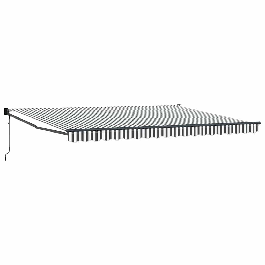 Copertină retractabilă antracit/alb, 4,5x3 m, textil/aluminiu GartenMobel Dekor