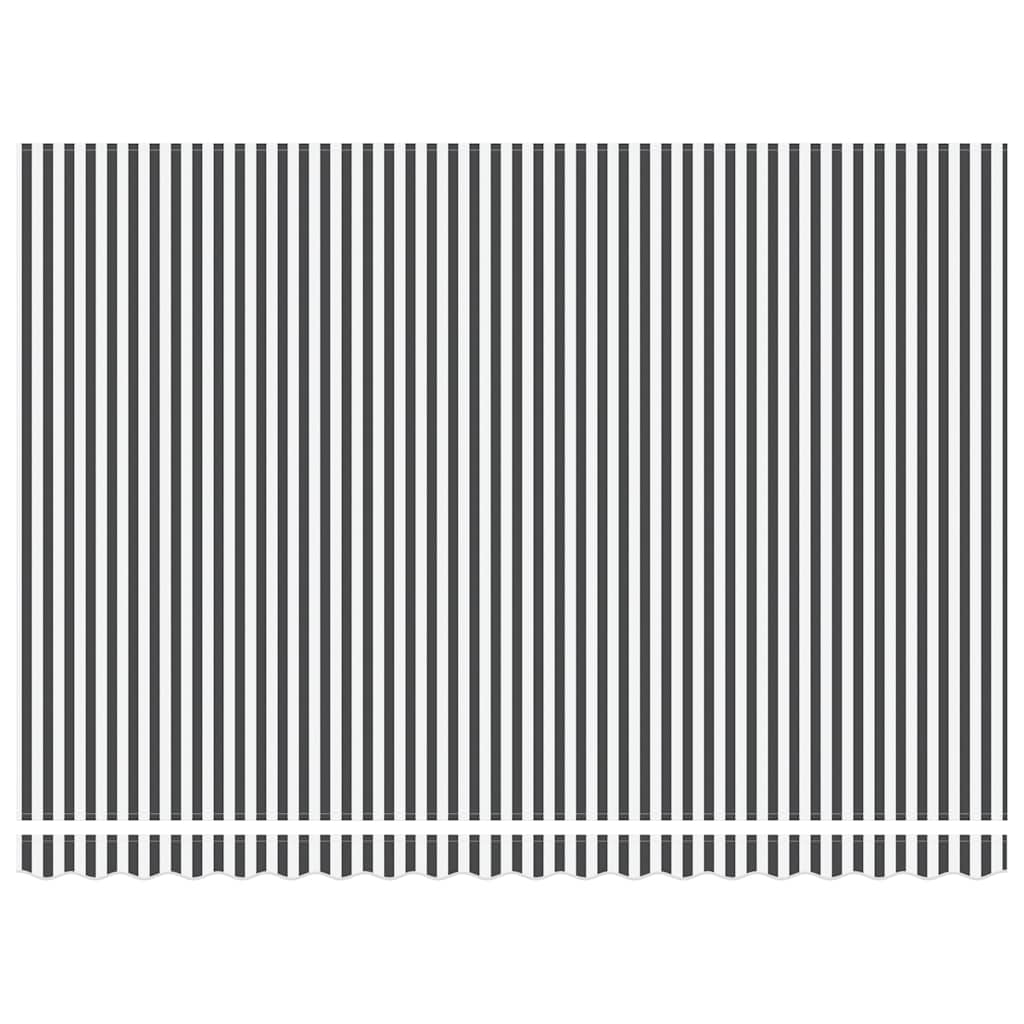 Copertină retractabilă antracit/alb, 4,5x3 m, textil/aluminiu GartenMobel Dekor