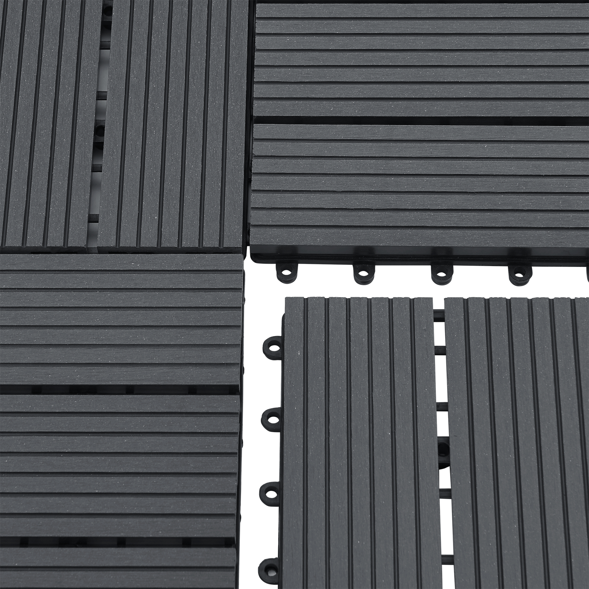 Dale WPC pentru terasă și balcon Schramberg, 11 piese, 1 mp, gri închis