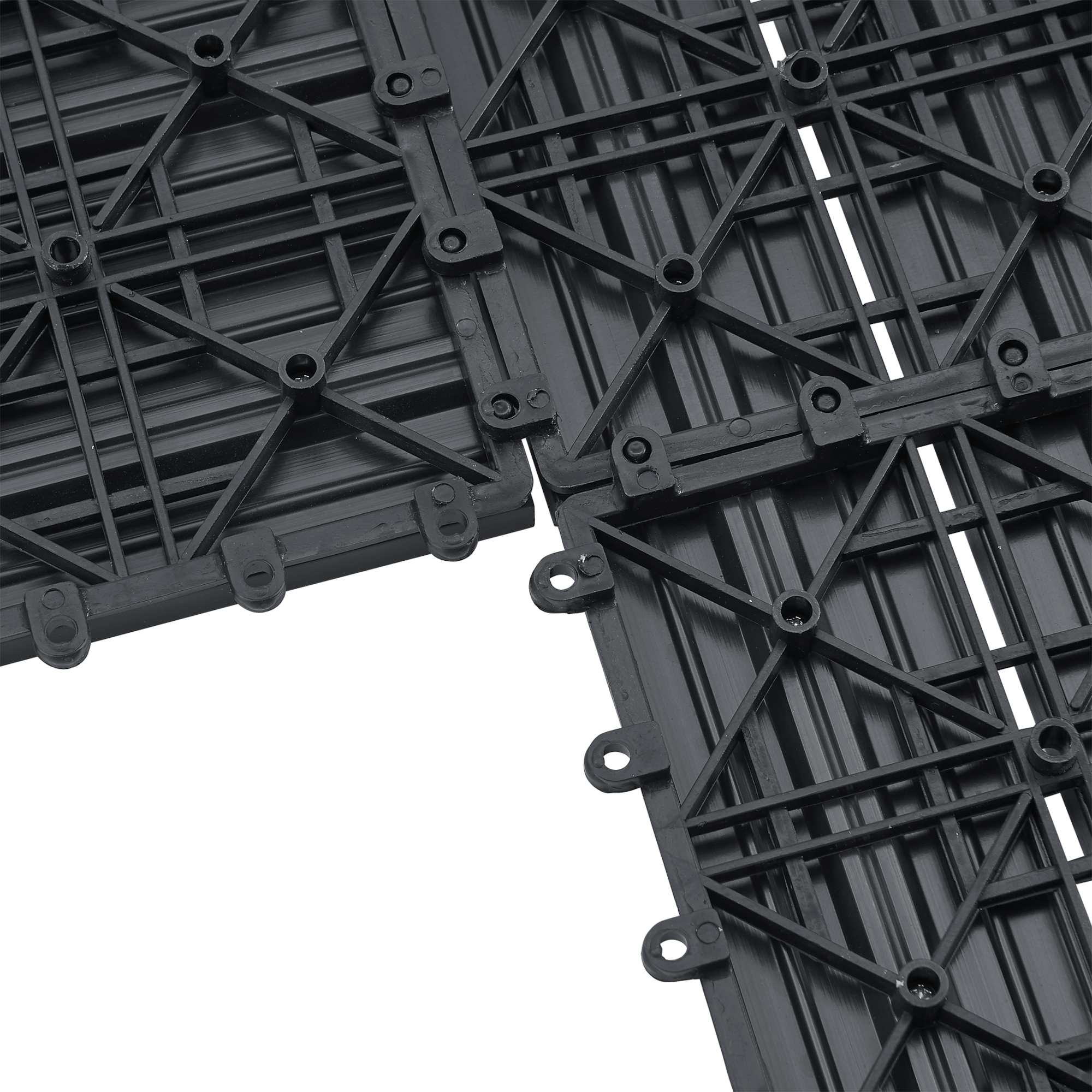 Dale WPC pentru terasă și balcon Schramberg, 11 piese, 1 mp, gri închis