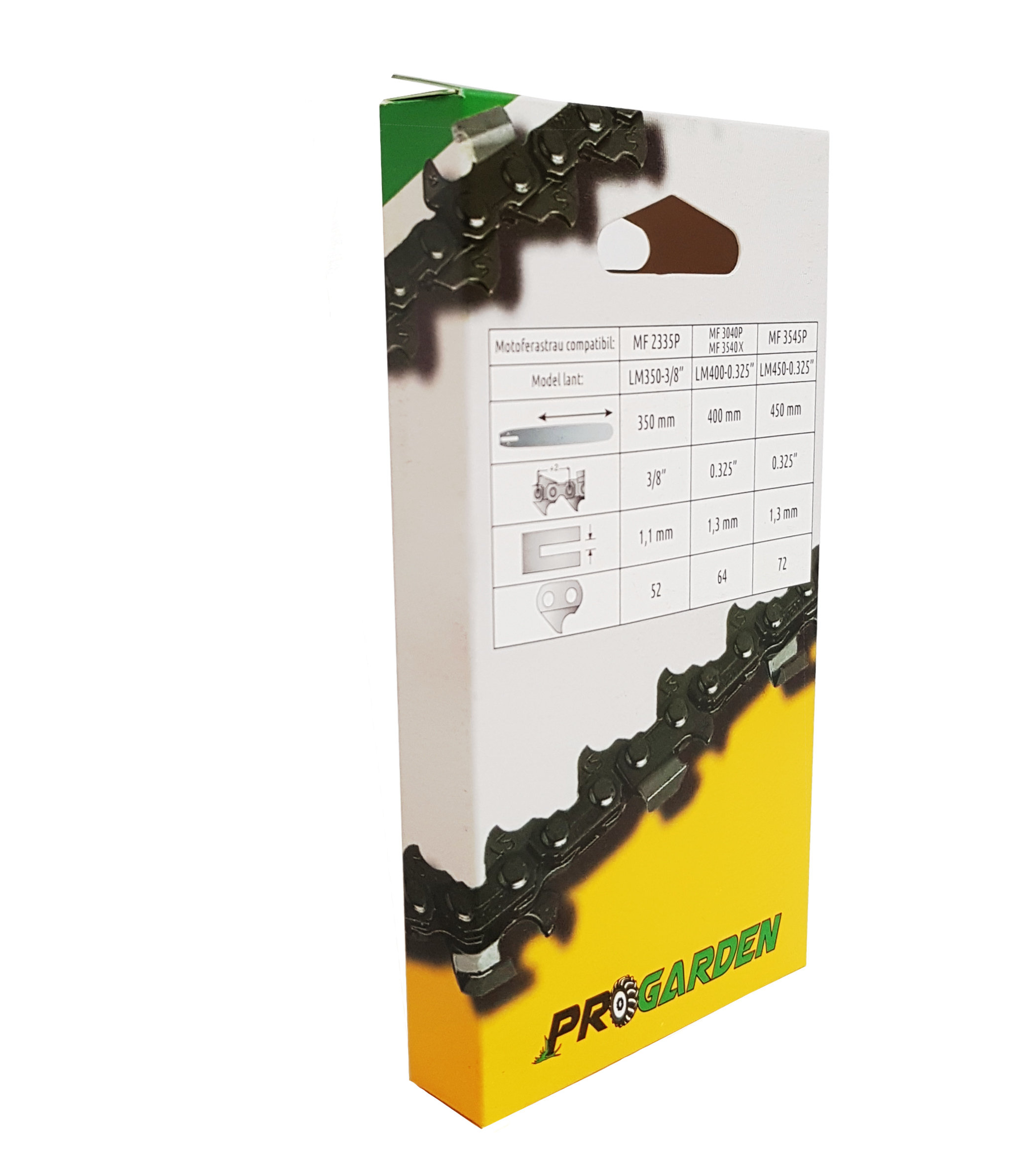 Lanț pentru motoferăstrău ProGarden 400 mm, pas 0.325, 64 verigi