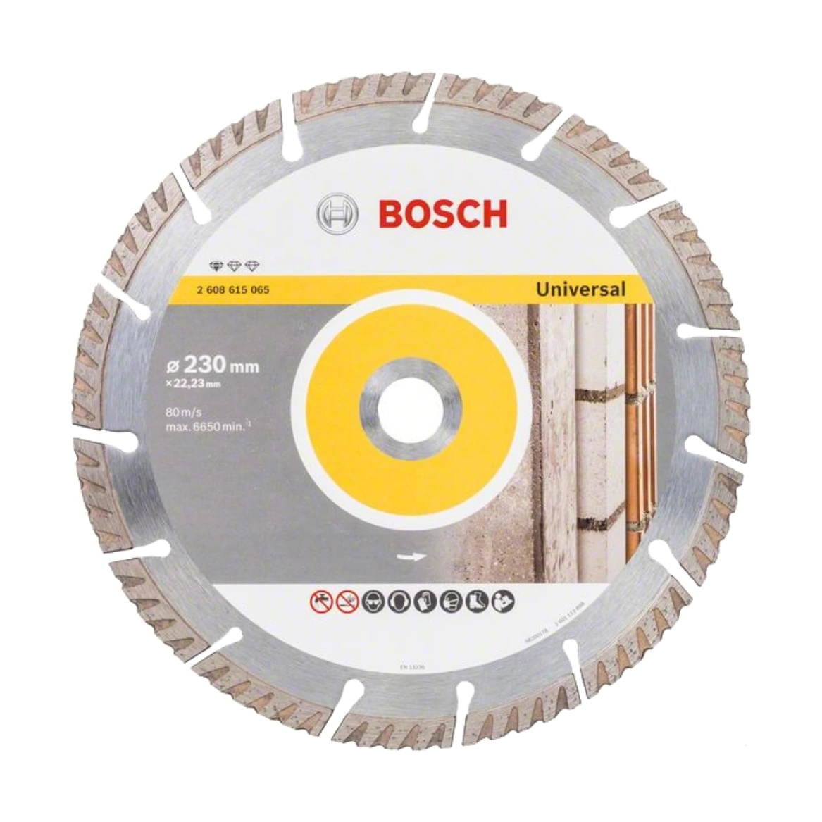 Disc diamantat Bosch Standard for Universal 230 x 22,23 mm pentru constructii