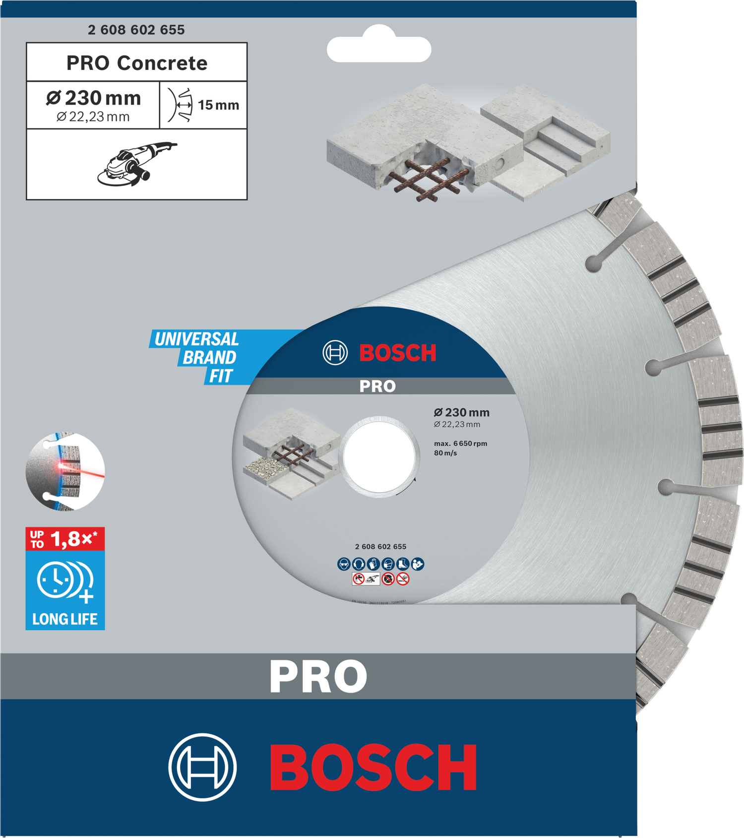 Disc diamantat Bosch Best pentru beton și beton armat 230x22,23 mm