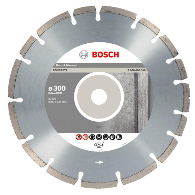 Disc diamantat Bosch pentru beton, 300 x 30/22,23 x 2,8/2 mm