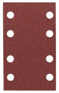 Foaie abraziva Bosch 80x133 mm, granulatie 80, 8 perforatii, prindere velcro