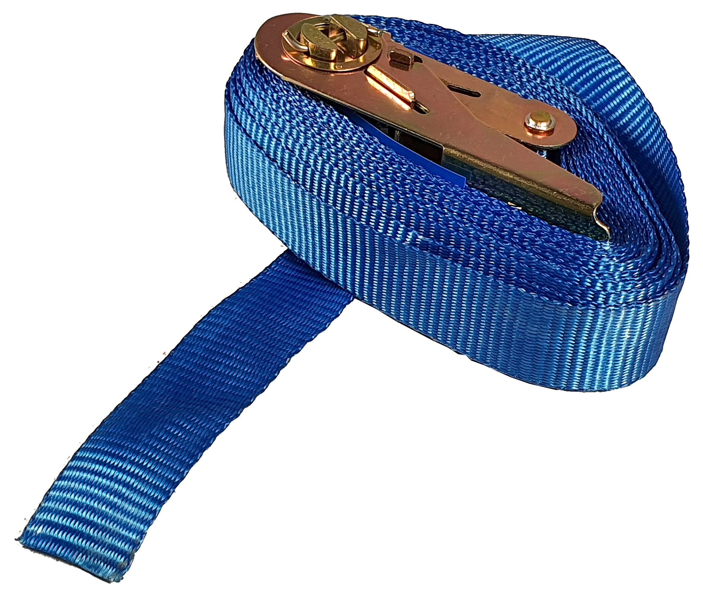 Chingă de ancorare 25 mm, 5 m, albastră, fără cârlige, LC 400 daN