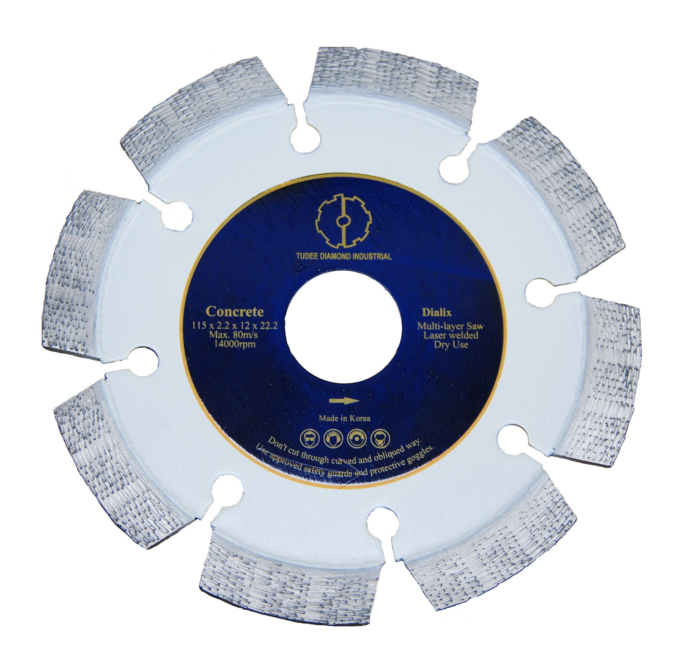 Disc diamantat pentru beton dur si armat 115 mm, segment 12 mm