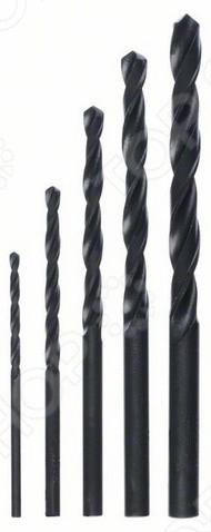 Set 5 burghie pentru metal Bosch HSS-R DIN 338, diametre 2-6 mm