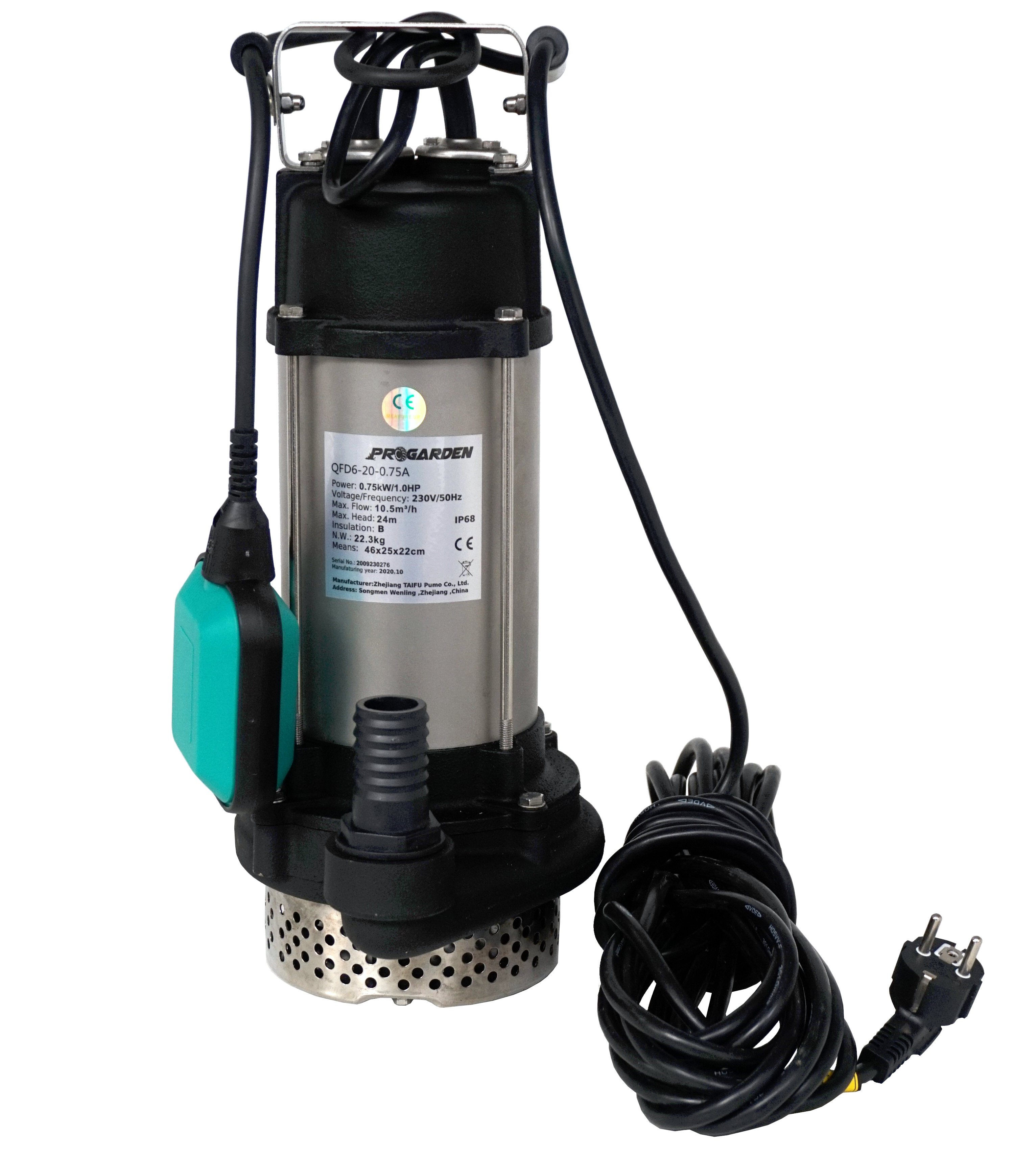 Pompa drenaj apa murdara ProGarden 750W, 1 1/4 inch, 175 l/min, plutitor