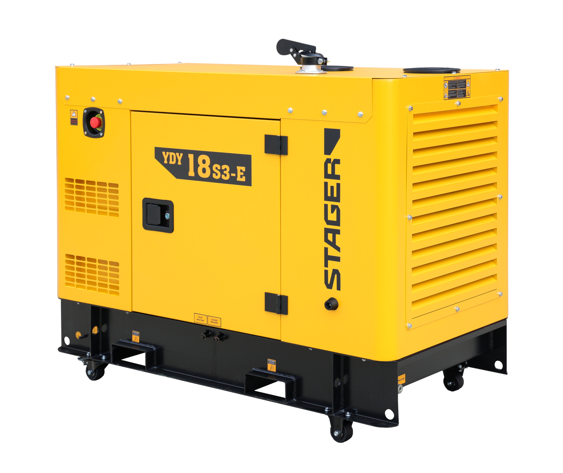 Generator diesel trifazat insonorizat Stager YDY18S3-E, 18 kVA, 1500 rpm