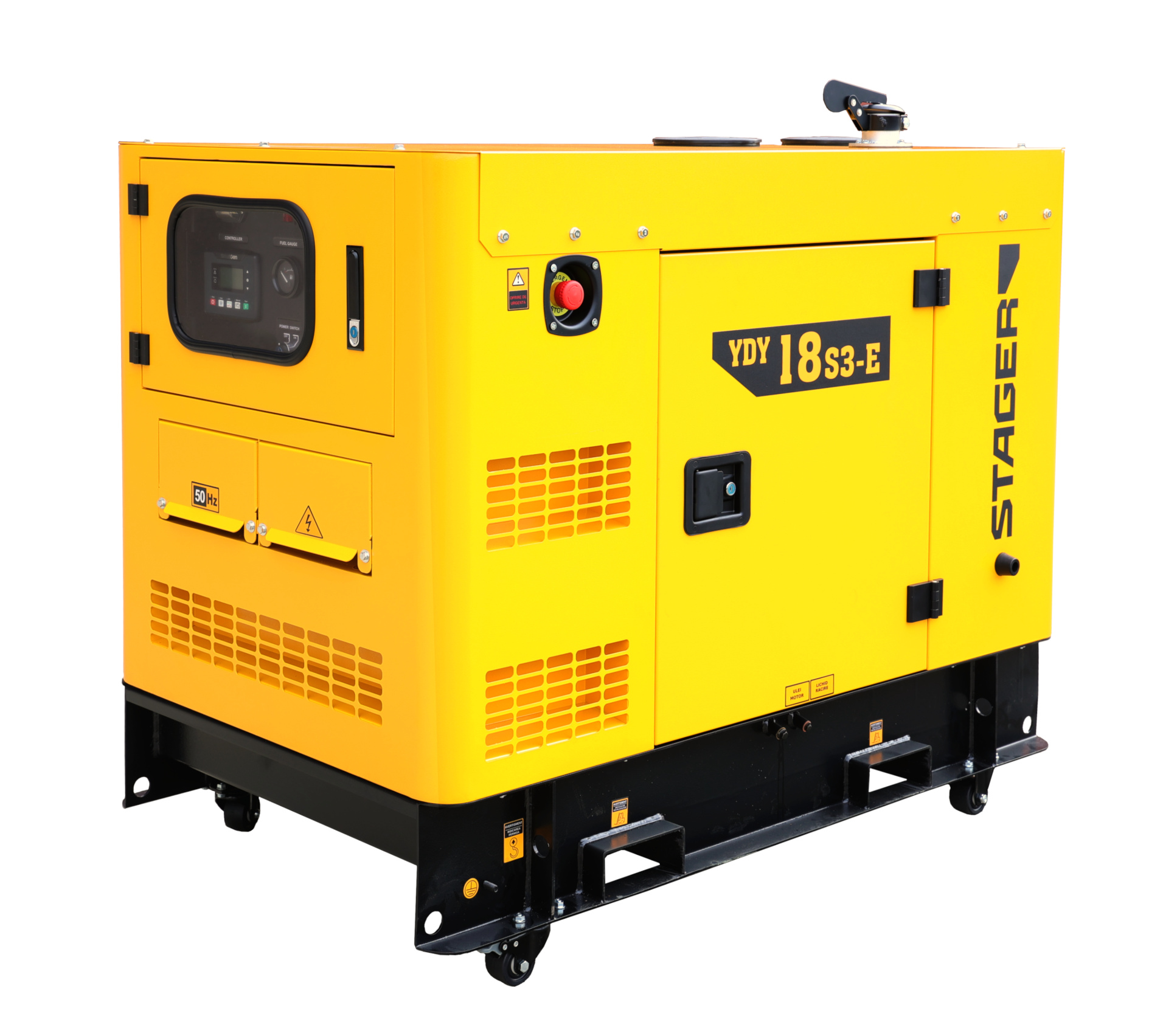 Generator diesel trifazat insonorizat Stager YDY18S3-E, 18 kVA, 1500 rpm
