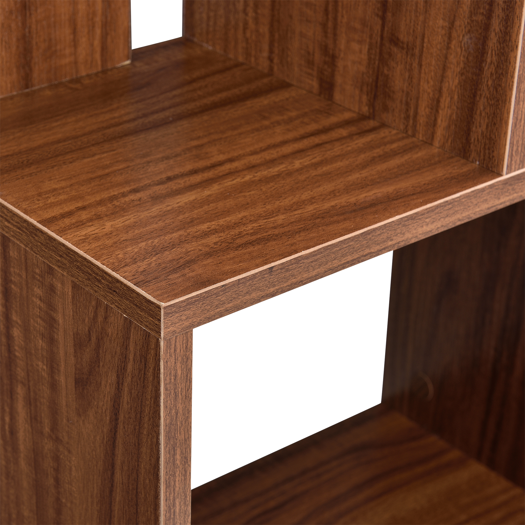 Bibliotecă Brattahlid cu 4 compartimente și 4 polițe, finisaj nuc