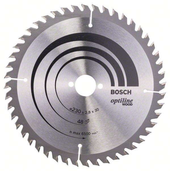 Panza circulara Bosch Optiline Wood pentru lemn 230x30 mm, 48 dinti