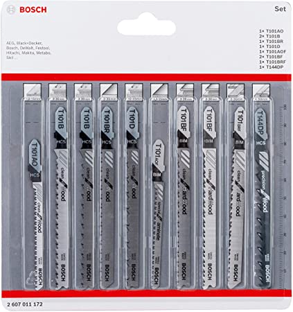 Set 10 panze Bosch pentru ferastrau vertical, taiere curata in lemn