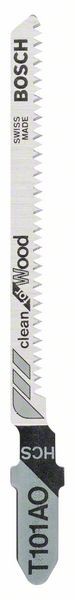 Set 5 pânze Bosch T 101 AO Clean for Wood pentru lemn, 83 mm