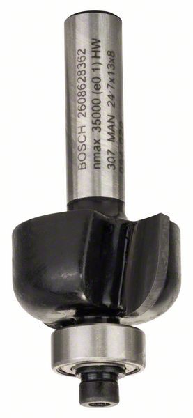 Freza profilata Bosch cu rulment, 8 mm, R6, D24,7 mm, L13 mm