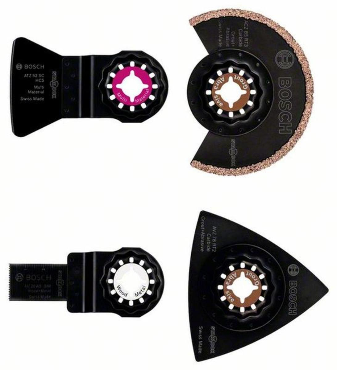 Set Bosch 4 accesorii Starlock pentru plăci ceramice și renovări