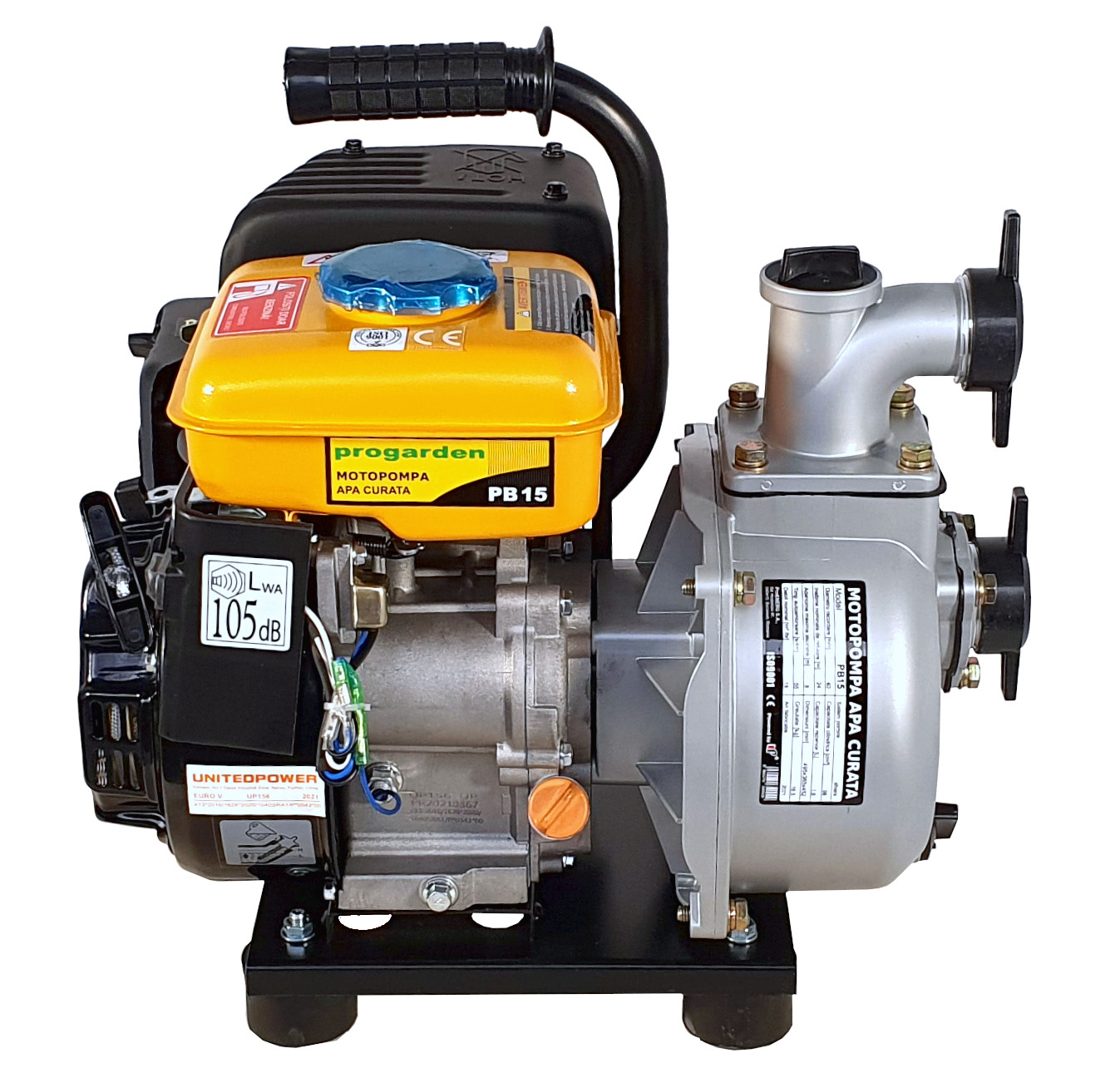 Motopompă ProGarden PB15 1.5/40 mm pe benzină pentru apă curată
