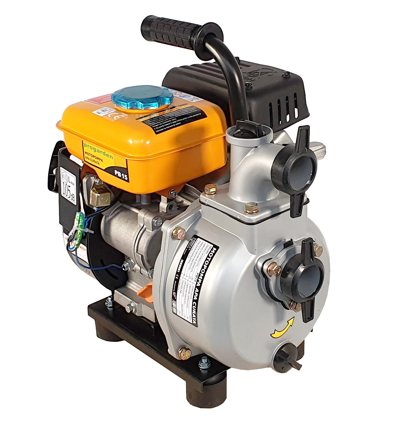 Motopompă ProGarden PB15 1.5/40 mm pe benzină pentru apă curată
