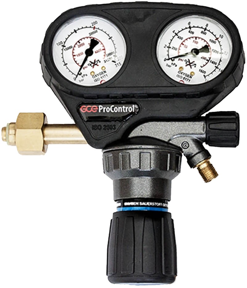 Reductor de presiune CO2/Ar dual 200 bar, 30 l/min, GCE ProControl