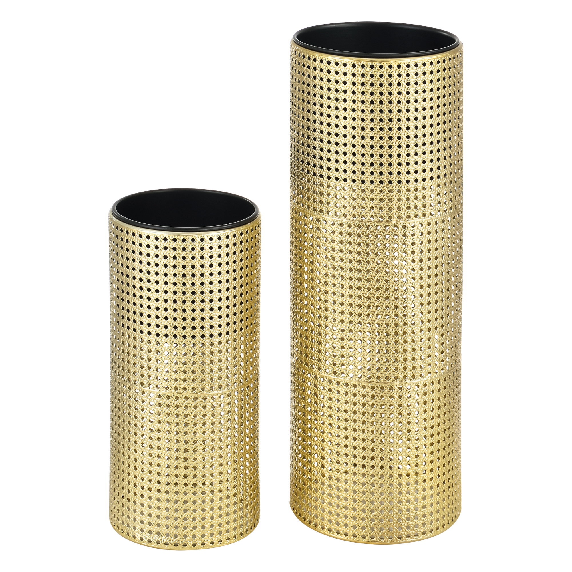 Set 2 suporturi pentru flori din metal, auriu si negru, Lüttich