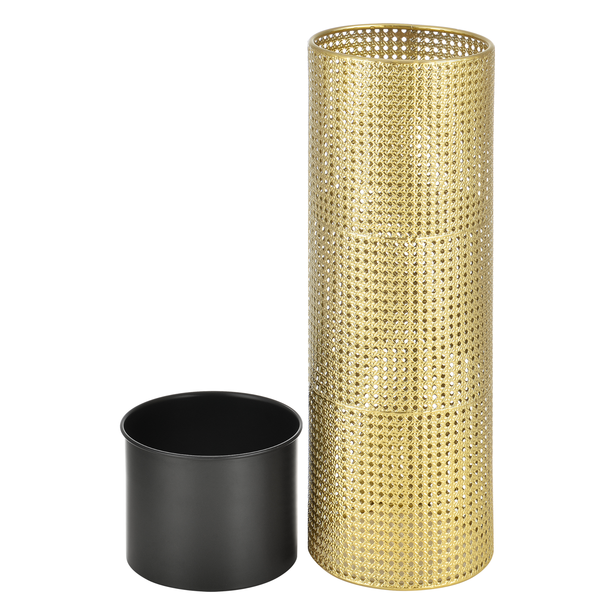 Set 2 suporturi pentru flori din metal, auriu si negru, Lüttich