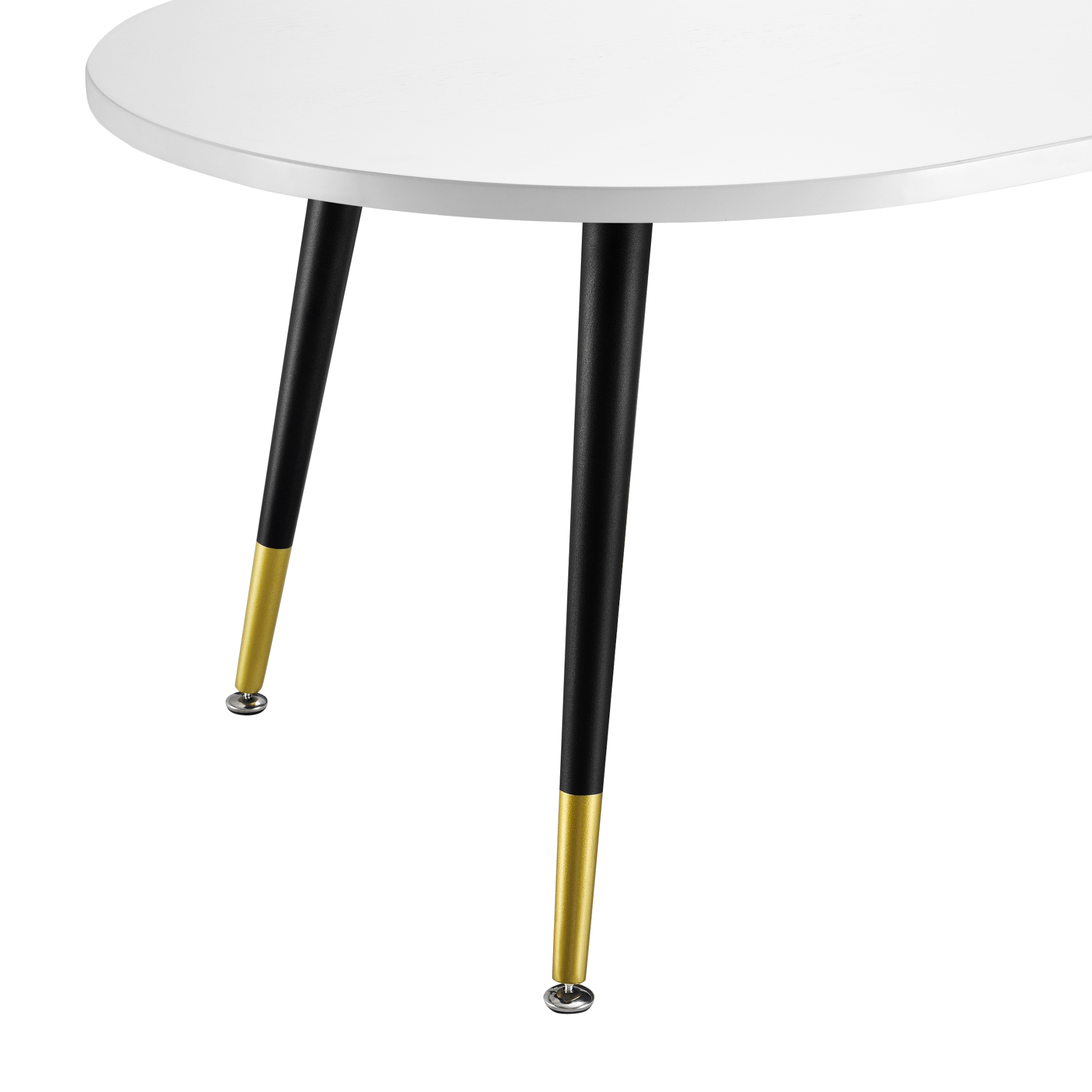 Masă de cafea Fontana 120x60 cm, alb mat, cu picioare metalice