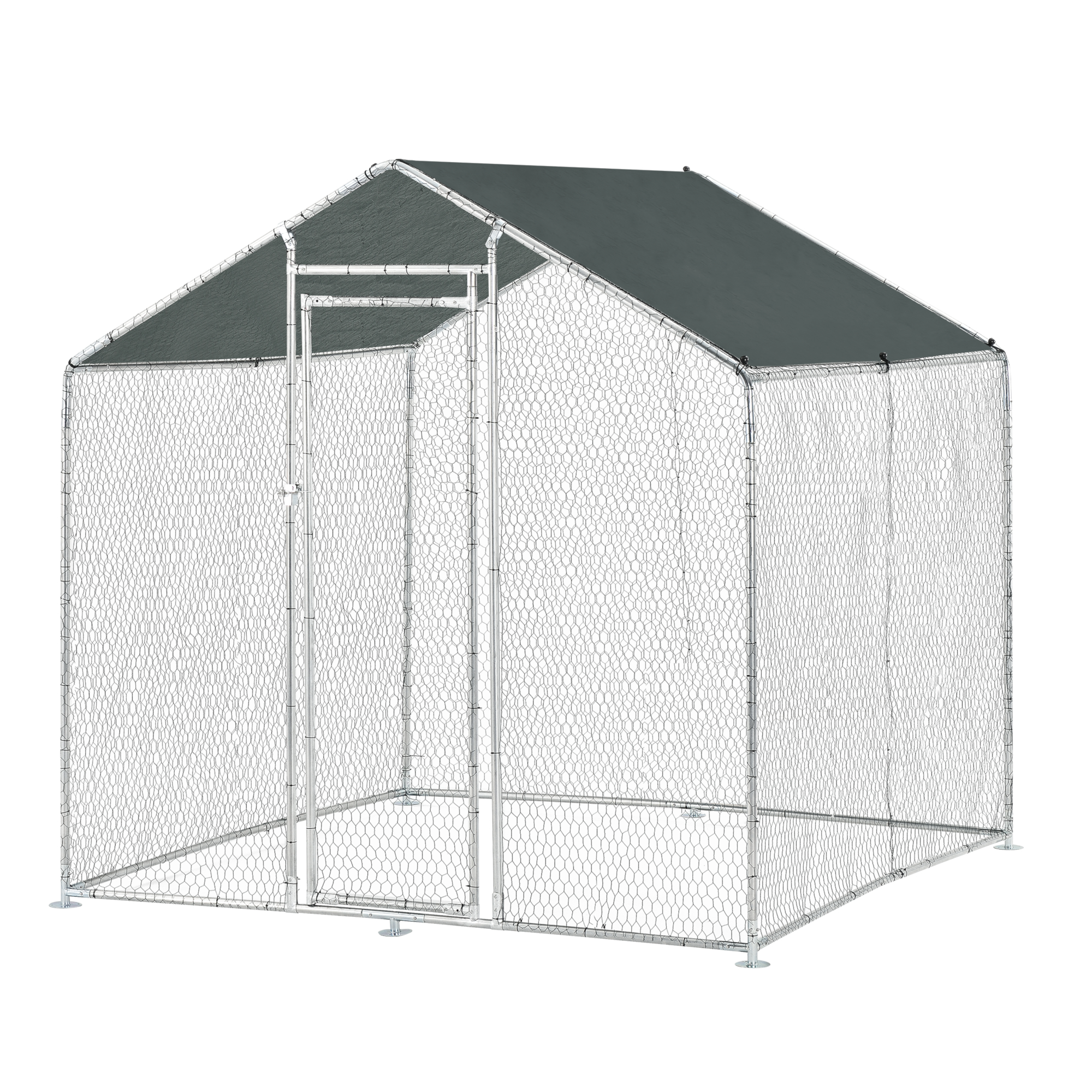 Tarc exterior pentru păsări și animale mici 2x2x2 m cu acoperiș