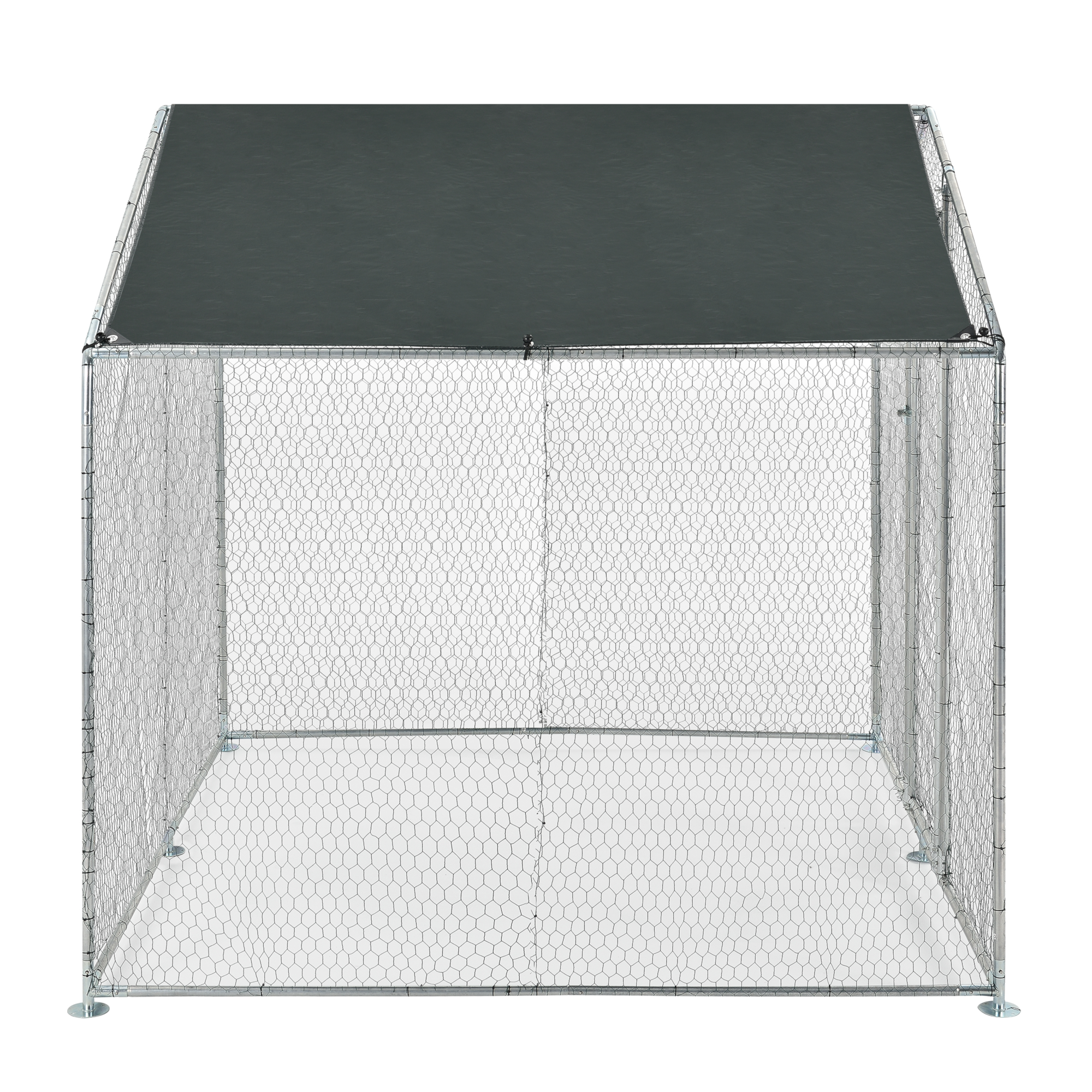 Tarc exterior pentru păsări și animale mici 2x2x2 m cu acoperiș