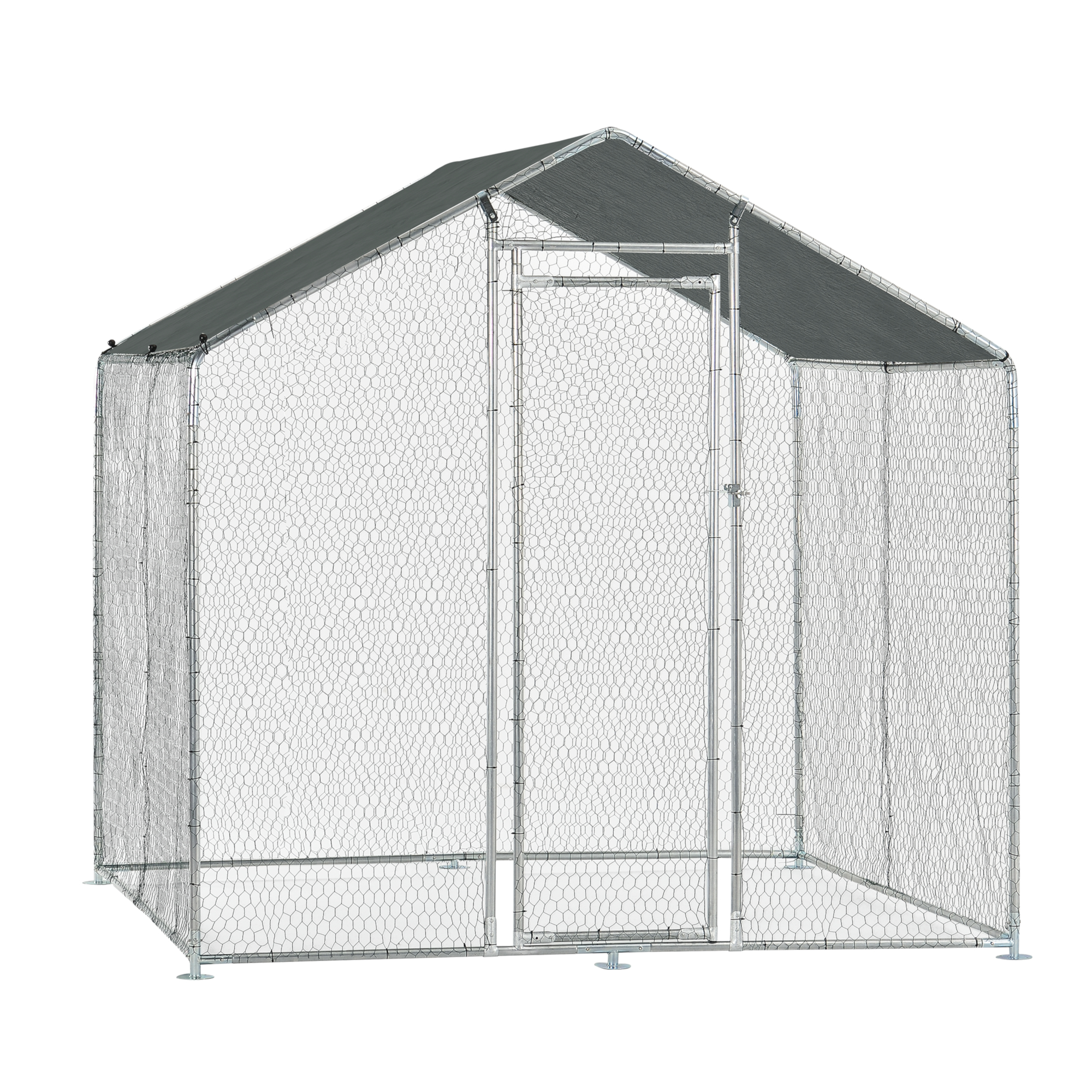 Tarc exterior pentru păsări și animale mici 2x2x2 m cu acoperiș