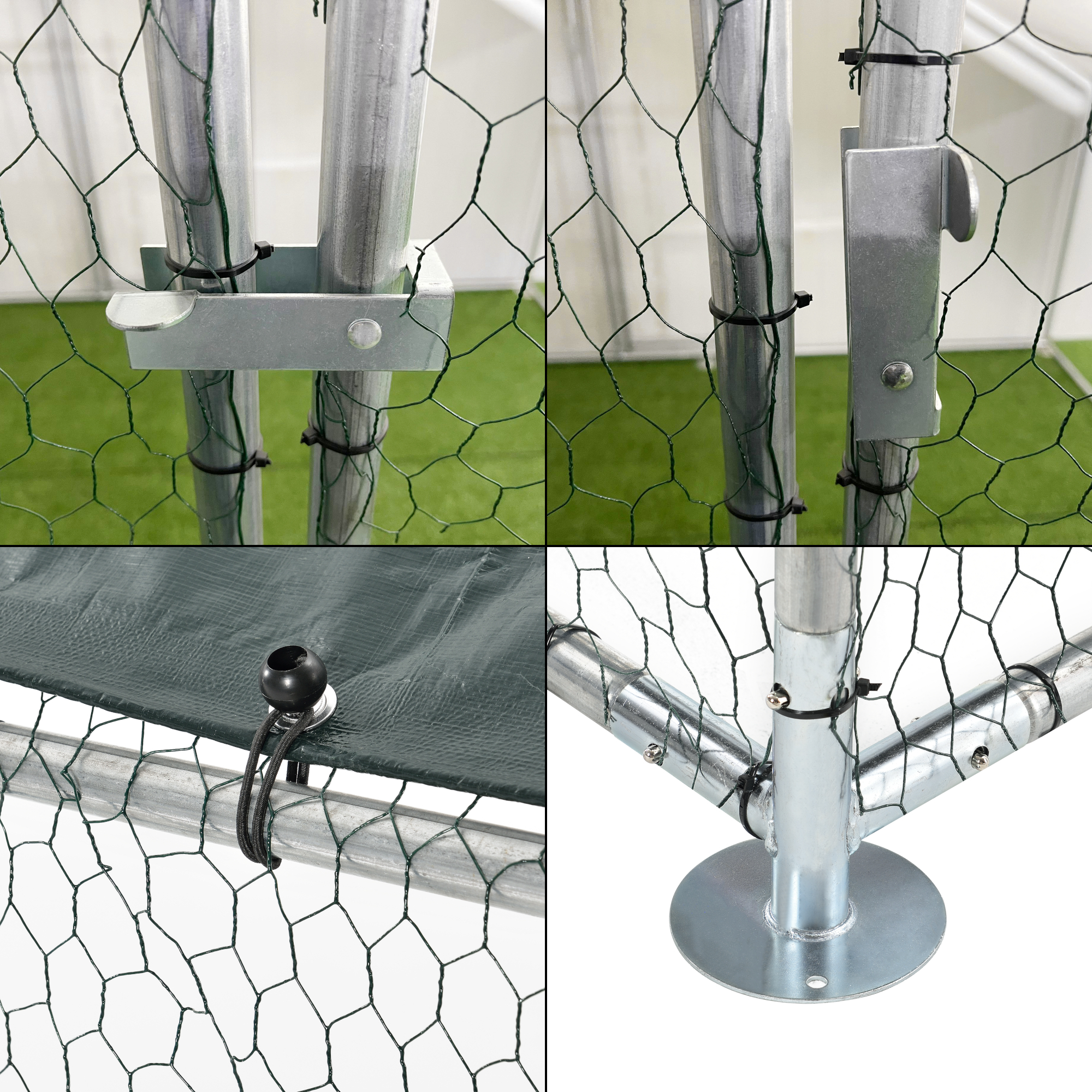 Țarc exterior pentru păsări și animale mici 3x2x2 m cu acoperiș