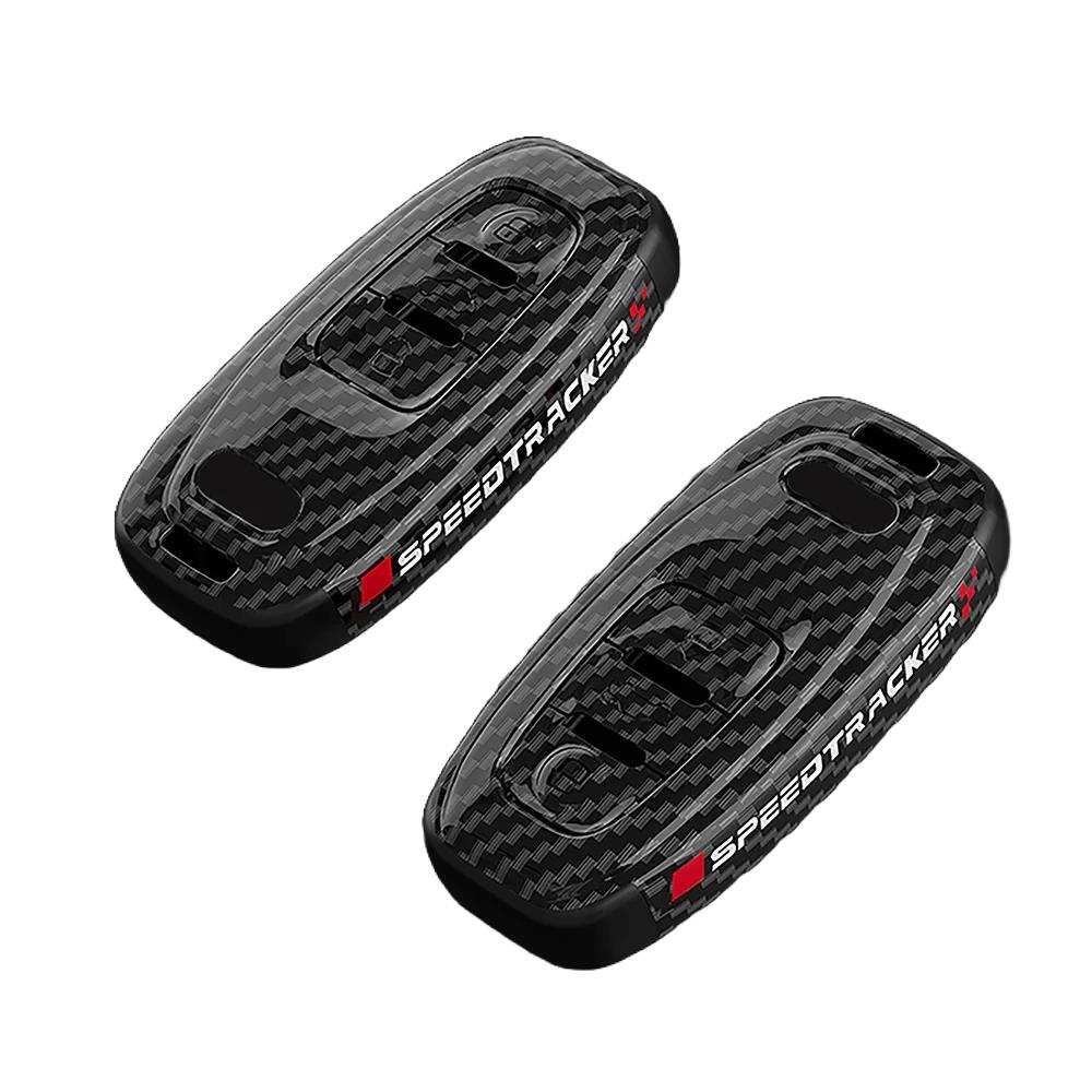 Husa cheie smartkey pentru Audi A6, A7, A8 4G, 3 butoane, carbon