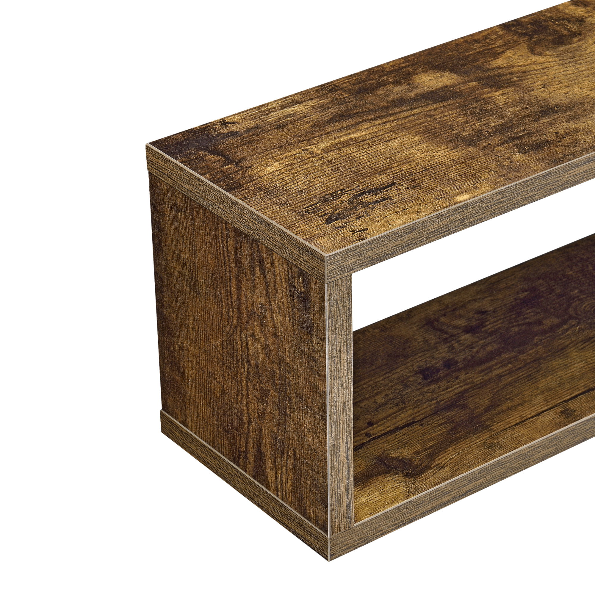 Set 4 rafturi de perete Fagernes, aspect lemn maro, 59 x 15 x 17 cm