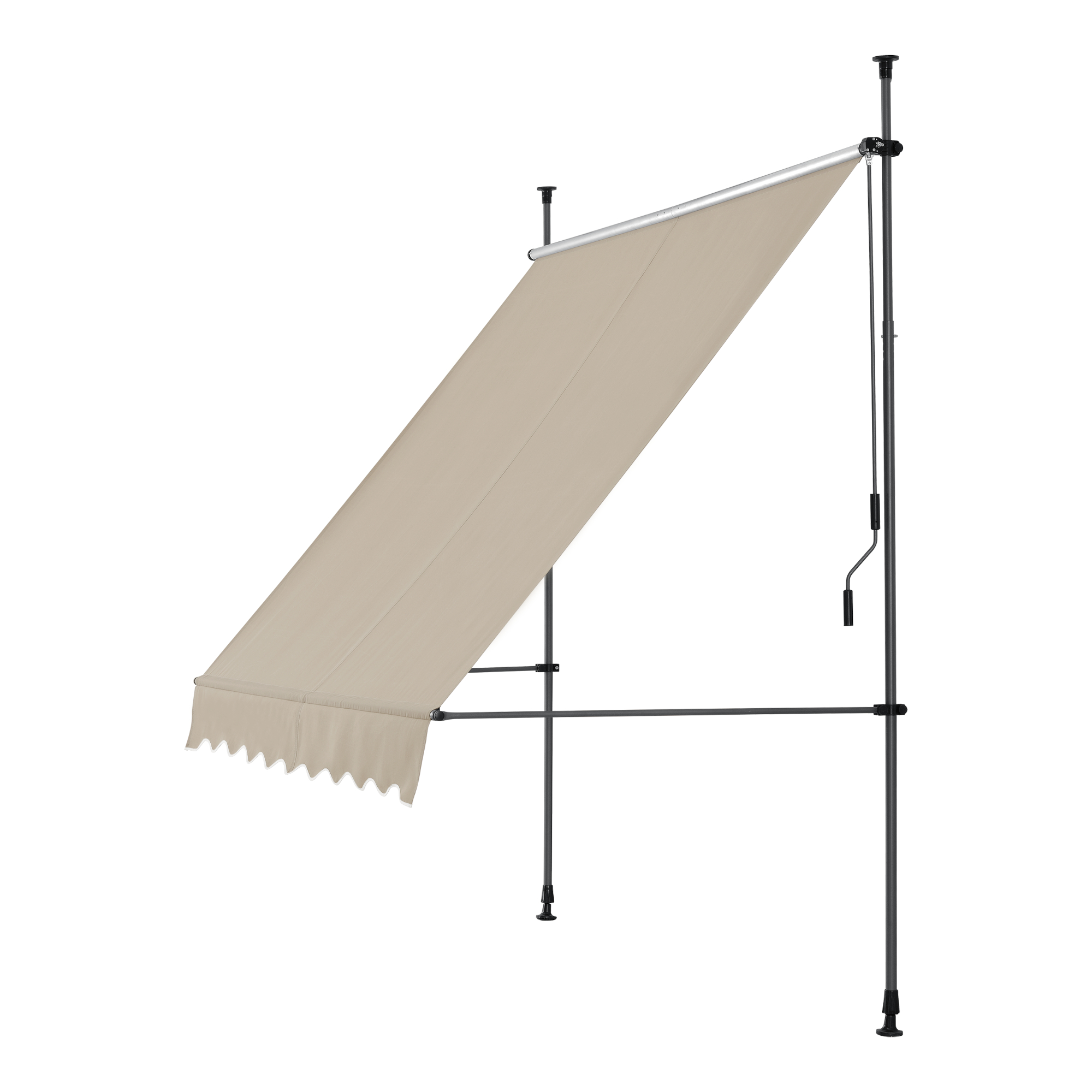 Marchiză cu prindere Stem 400x120 cm, reglabilă 220-309 cm, bej