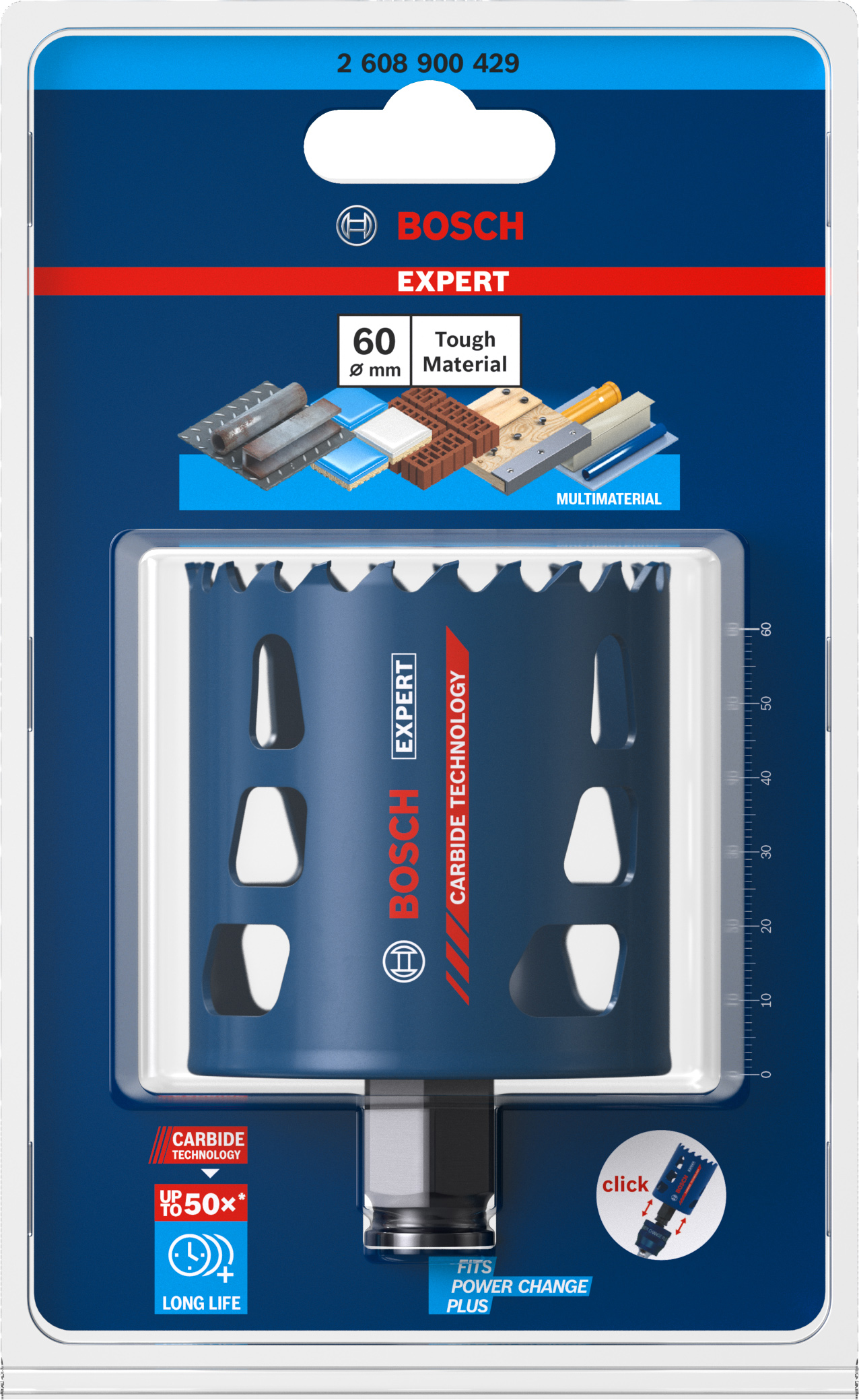 Carotă Bosch Expert Tough Material pentru materiale multiple 60x60 mm