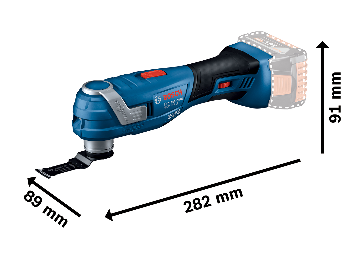 Unealtă multifuncțională Bosch GOP 185-LI 18V solo, Starlock