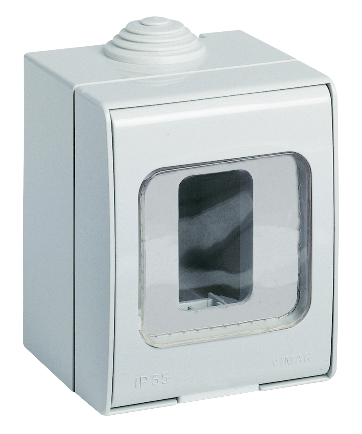 Doză etanșă PT Vimar, 1 modul, IP55, alb, 65x68x83 mm