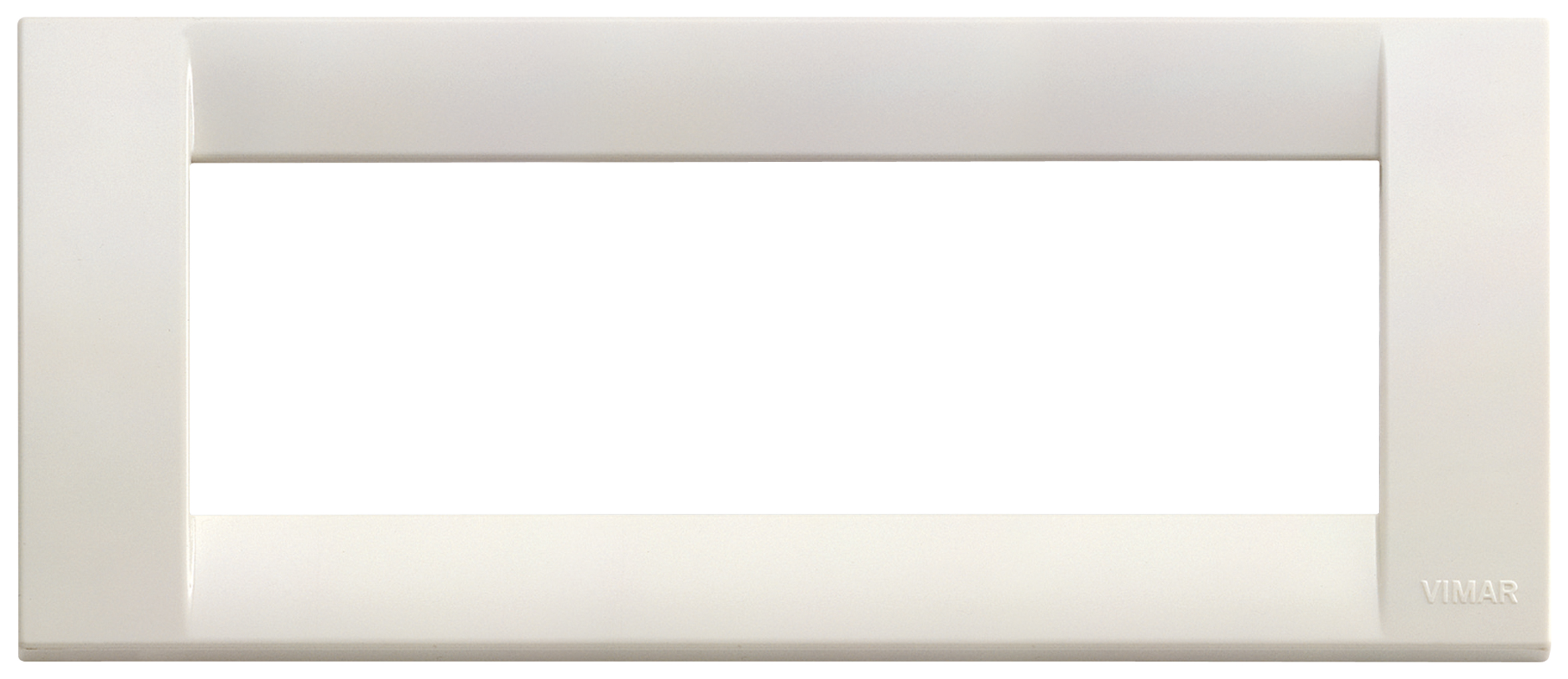Rama intrerupator Vimar alba, 6 module, 195x80 mm