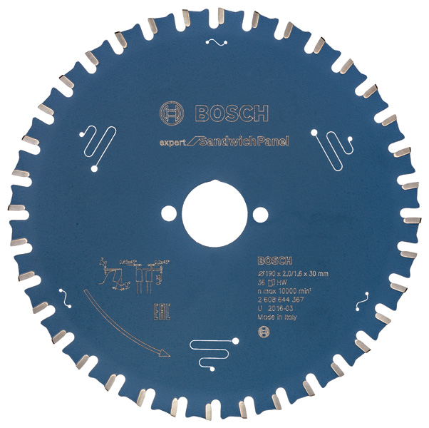 Panza circulara Bosch Expert pentru panouri sandwich, 190 mm, 36 dinti