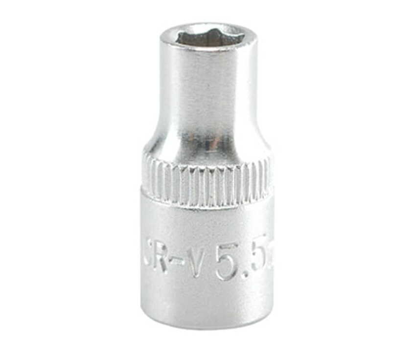 Cheie tubulară hexagonală 1/4, 6 puncte, 5,5 mm, crom-vanadiu