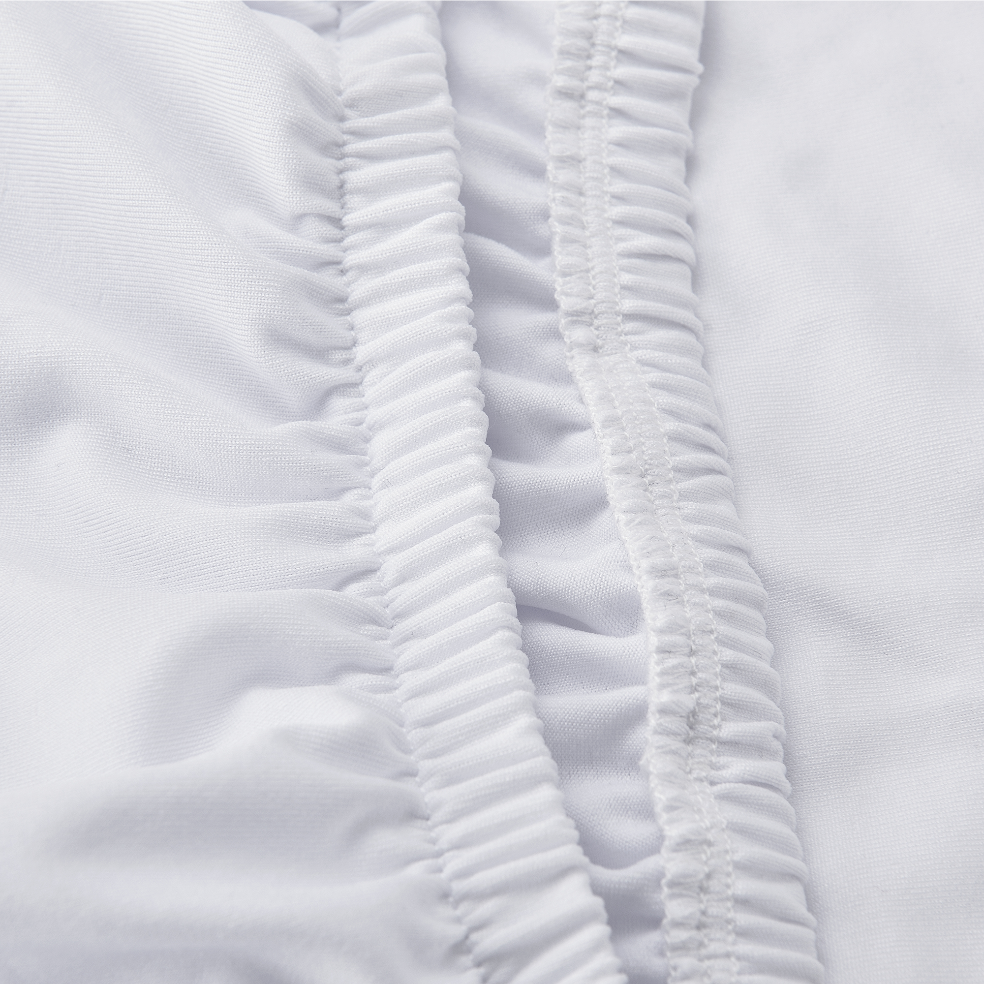 Set 4 huse elastice pentru scaun, albe, 42-53 cm, neu.haus