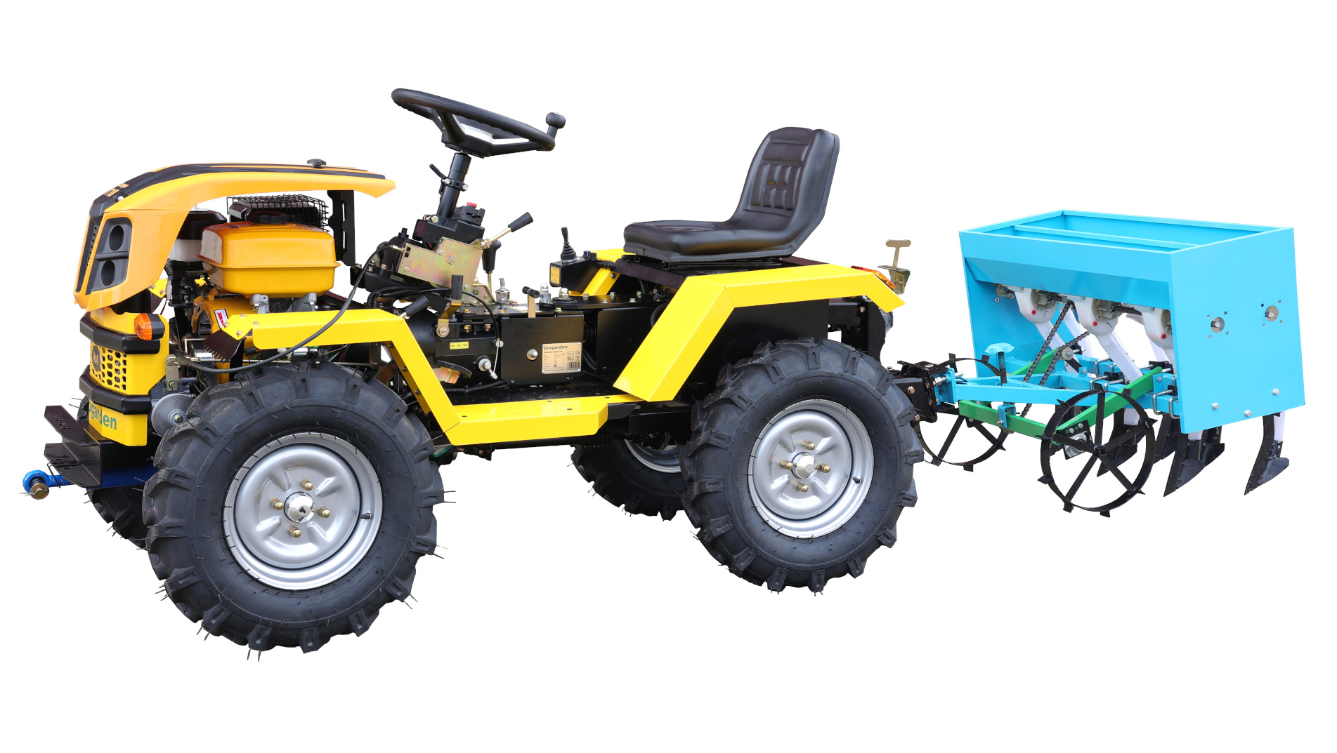 Semănătoare cereale ProGarden 25L pentru minitractoare Campo T12 și T18