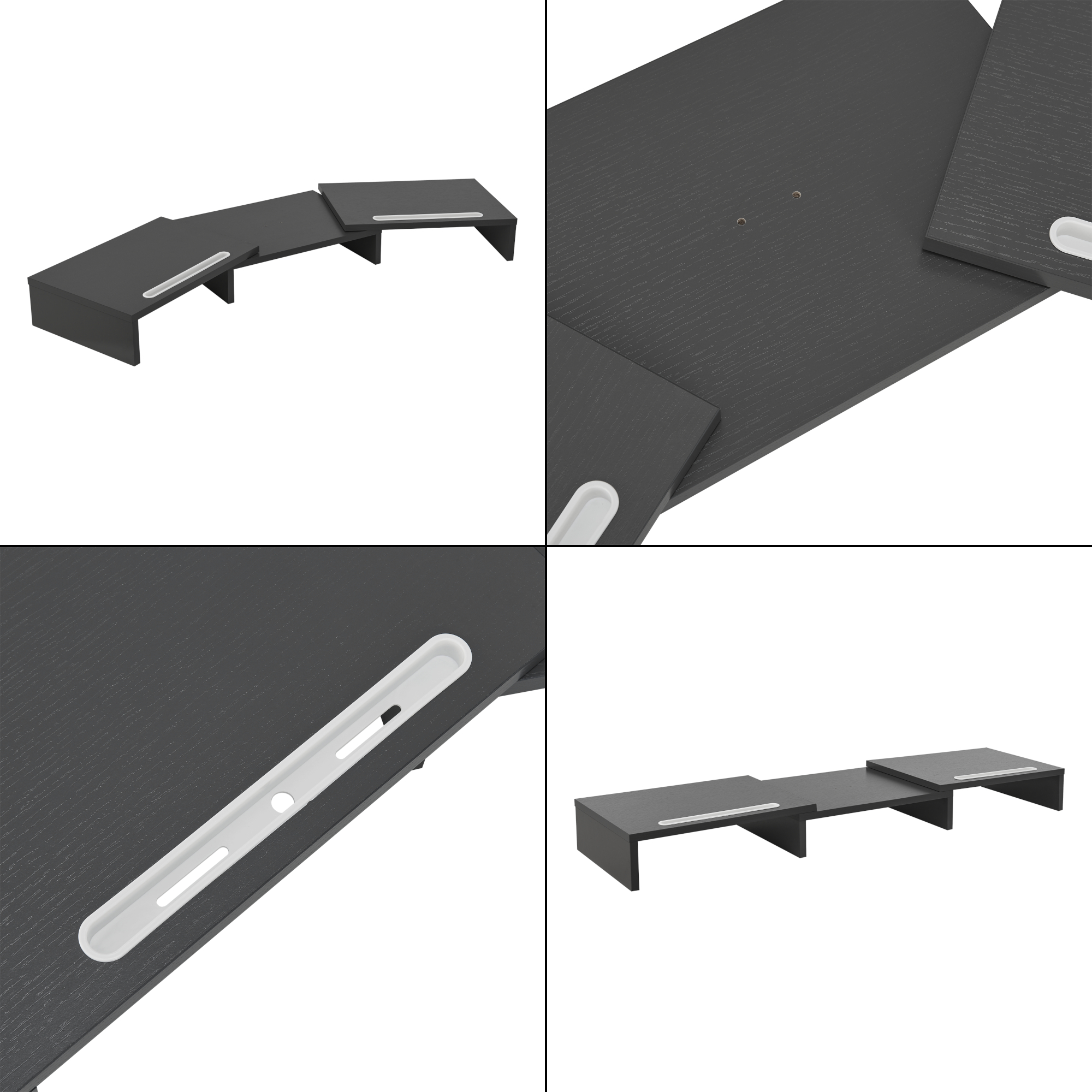 Suport monitor ergonomic Vilppula, reglabil 79-111 cm, gri închis