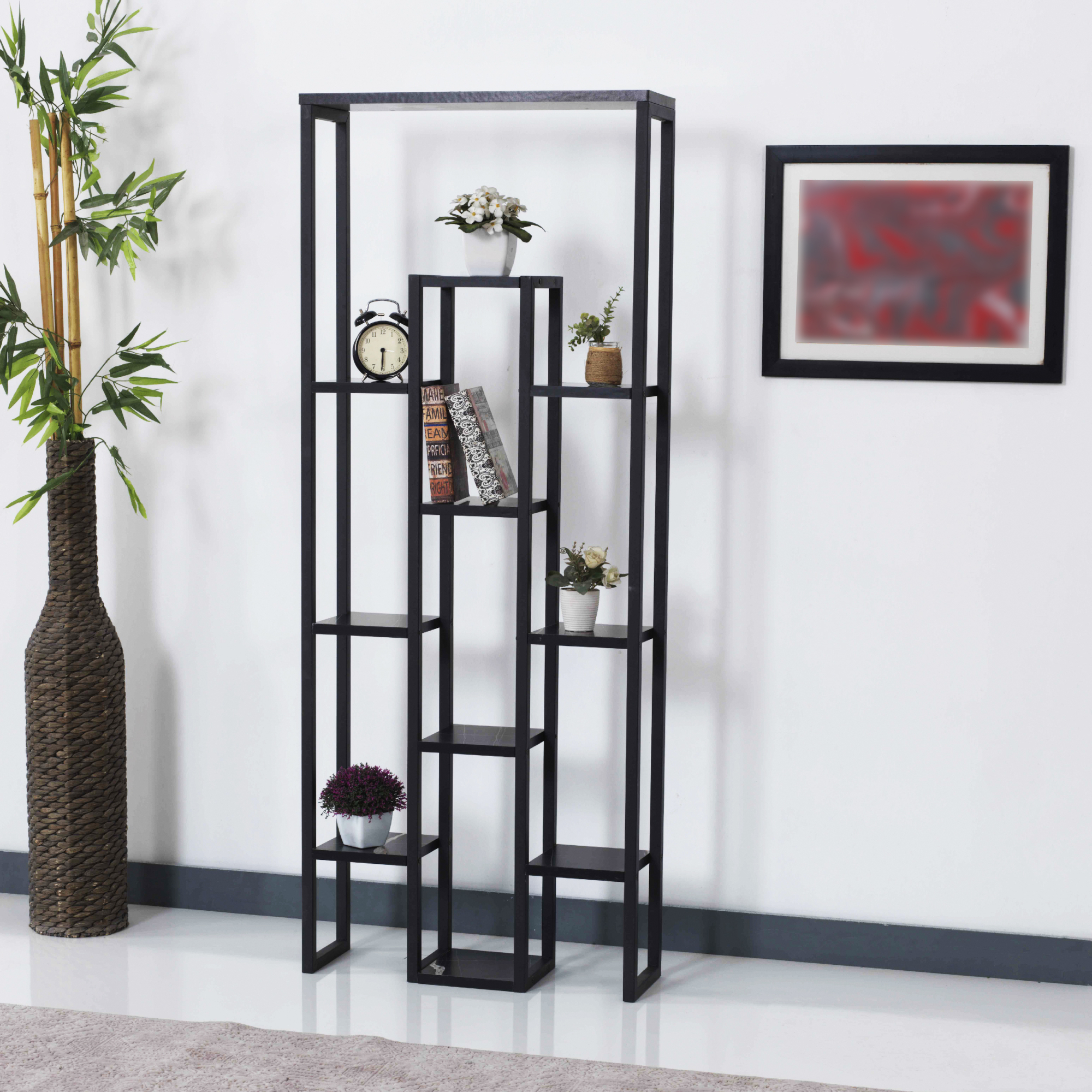 Raft pentru plante Blaavandshuk 150x60x19 cm negru cu aspect marmură