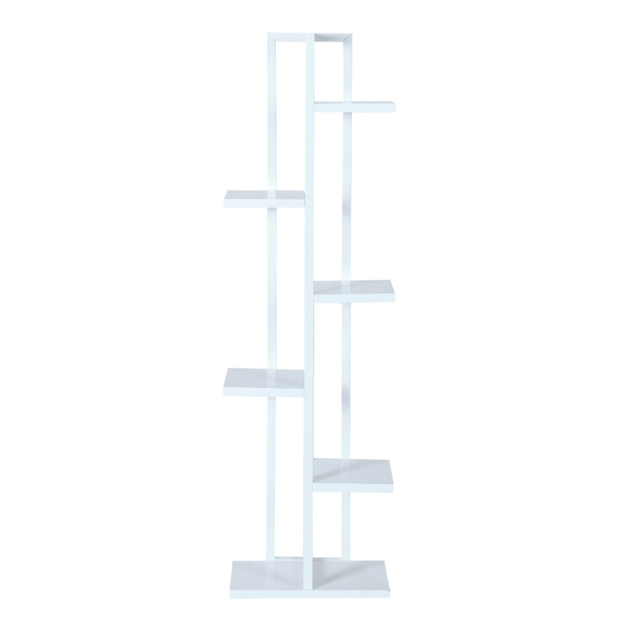 Suport pentru flori alb din metal cu 5 polițe, 120x34x21 cm