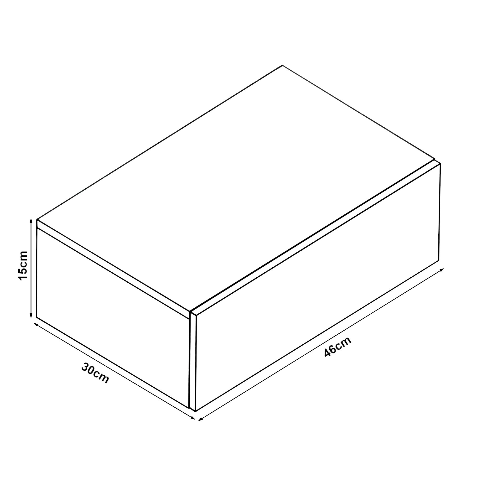 Set 2 rafturi suspendate Oslo cu sertar, alb lucios, 46x30x15 cm