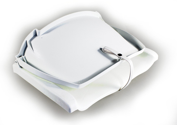 Scaun de barcă pliabil alb, impermeabil, 52x48x40 cm, pro.tec